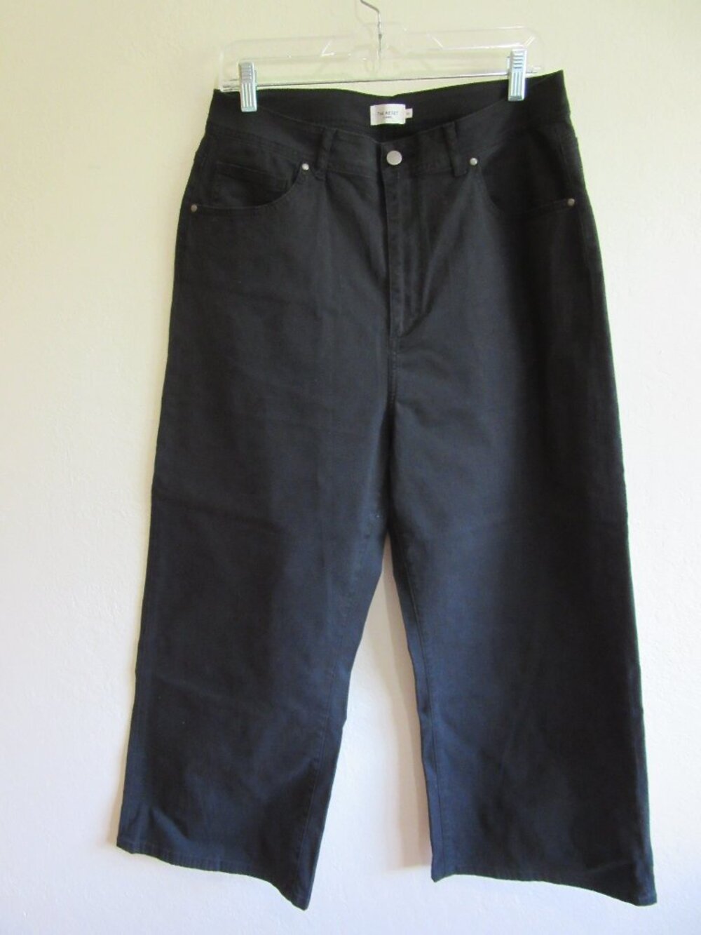 THE RESET R Label 31 Black Wide Leg Denim Jeans